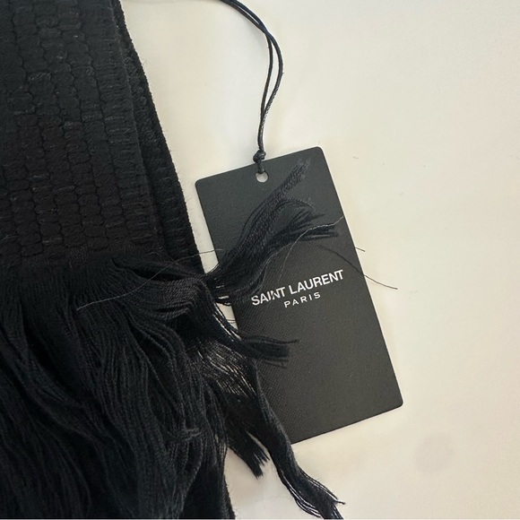 SAINT LAURENT
Logo Sequin Wool-Silk Scarf - Picture 5 of 10